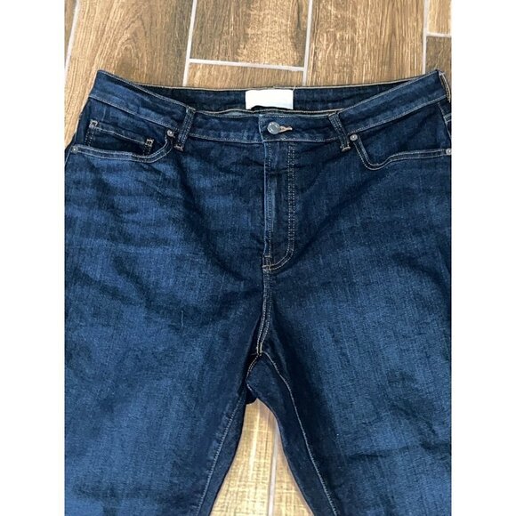 Everlane The Curvy High Rise Skinny Jeans in Dark Blue Wash 35 Womens denim pant - Picture 7 of 14